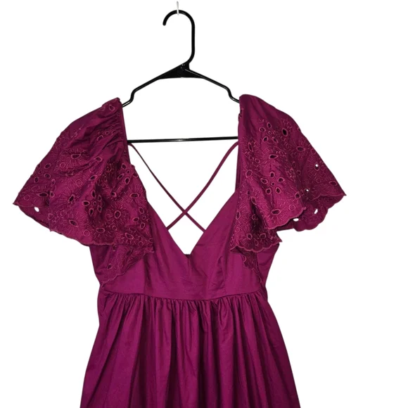 Anthropologie En Saison Barnette Eyelet Puff Sleeve Maxi Dress - Picture 5 of 16